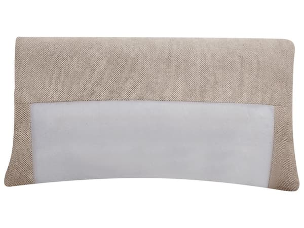 Chaiselong Taupe Polyester Polstret Armløs Stue Møbler Stilfuld Moderne