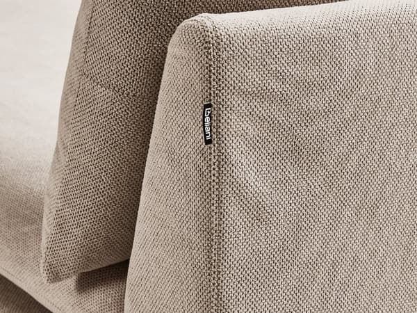 Chaiselong Taupe Polyester Polstret Armløs Stue Møbler Stilfuld Moderne