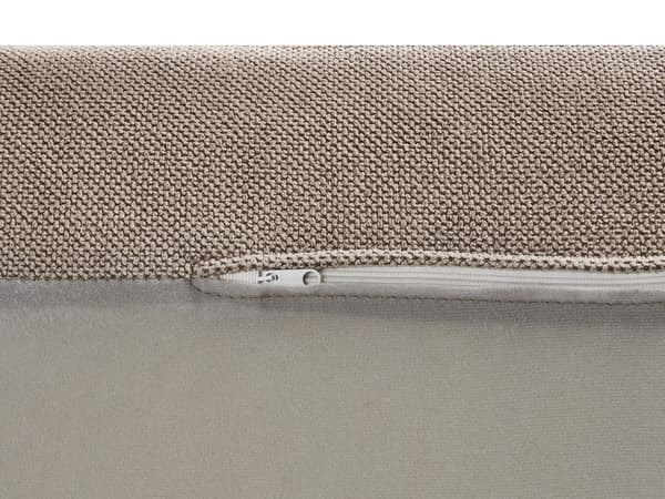 Chaiselong Taupe Polyester Polstret Armløs Stue Møbler Stilfuld Moderne