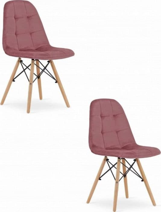 Chaise Leobert - modell38942-DUMO-BALY68 - Chaise Léobert DUMO - mörkrosa sammet x 2