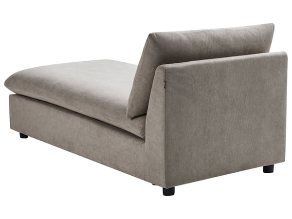 Schäslong Taupe Polyester Stoppad Armlös Vardagsrumsmöbler Snygg Modern