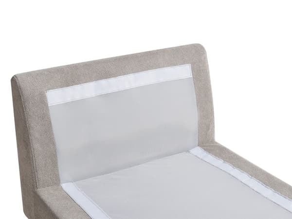 Schäslong Taupe Polyester Stoppad Armlös Vardagsrumsmöbler Snygg Modern