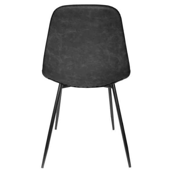 Set med 2 Stolför Design Svart - Paris Pris - Amber - Polstrad Sits - Enkel att underhålla