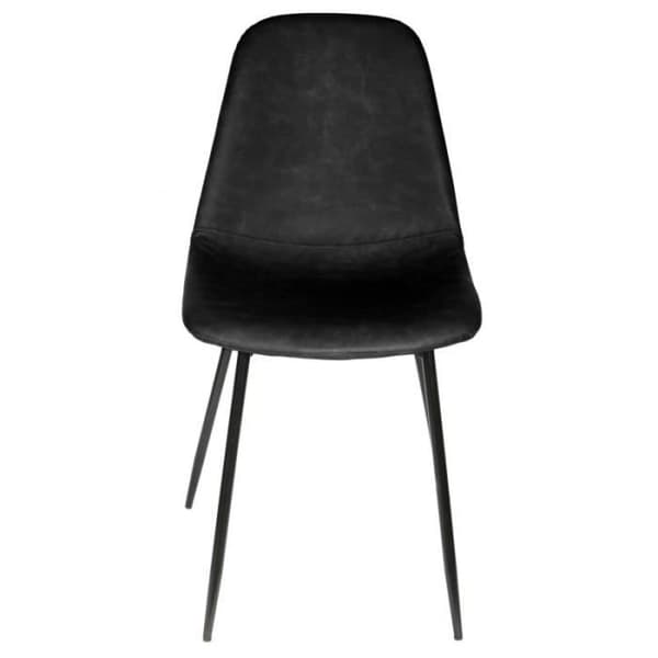 Set med 2 Stolför Design Svart - Paris Pris - Amber - Polstrad Sits - Enkel att underhålla
