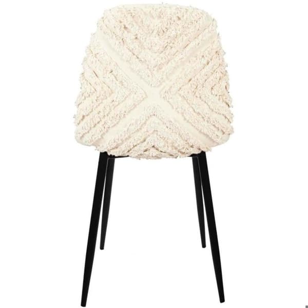 Stol med metallben och sittdyna i tyg Mora (2-pack)