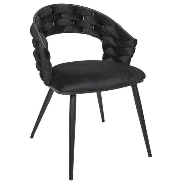 Set med 2 Designstolar "Sawyer" 82cm Svart