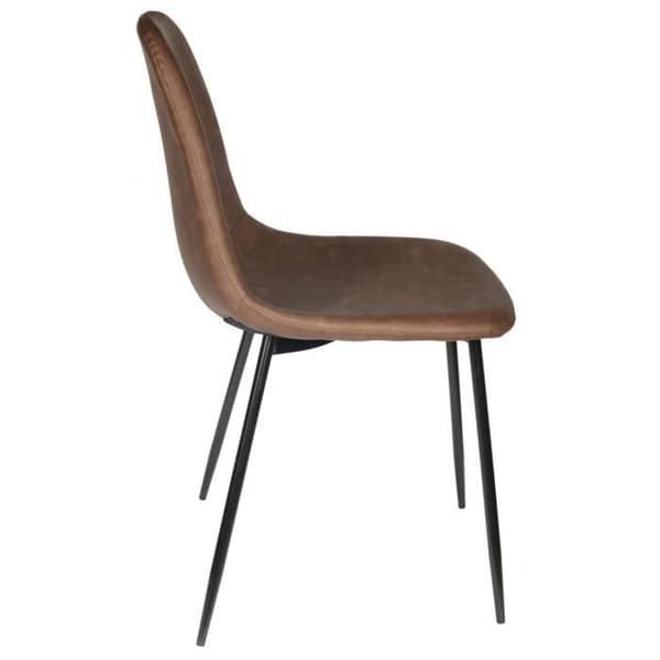 Chaise PU Amber Marron Home Deco Factory