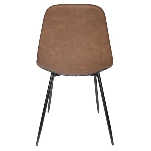 Chaise PU Amber Marron Home Deco Factory
