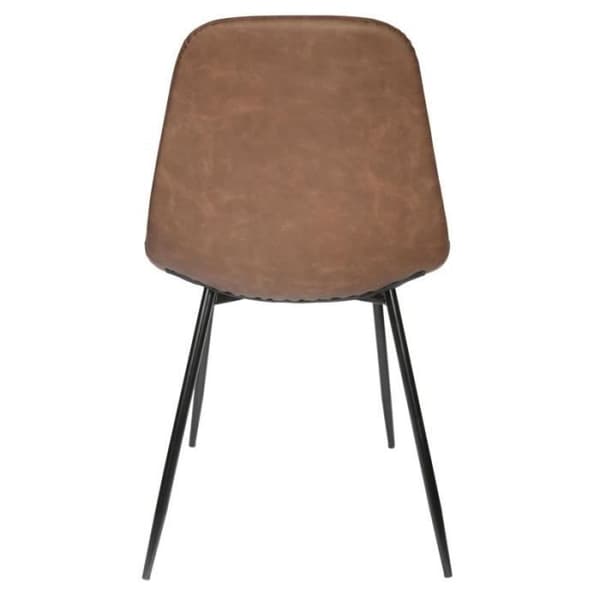Designstolar - PARIS PRIX - Paket med 2 - Syntetläder - Brun