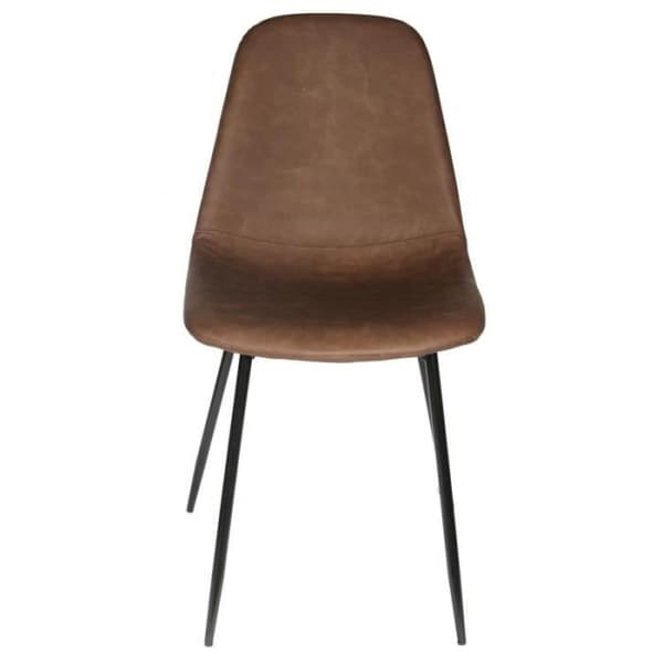 Designstolar - PARIS PRIX - Paket med 2 - Syntetläder - Brun