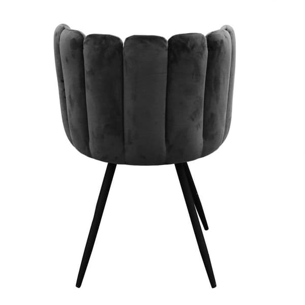 Stol - AC-DÉCO - Ariel - Sammet - Svart - Samtida - Design - 1 plats