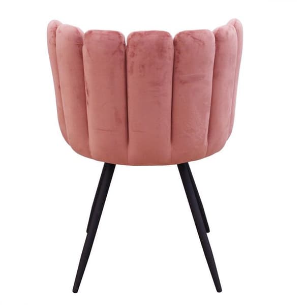 Stol - AC-DÉCO - Ariel - Velouröverdrag - Rosa - Kontemporär - Design - Metall