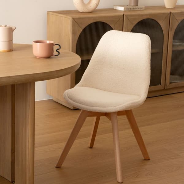 Chaise Baya benkar i bokar vit - Atmosphera inredningsdesigner - Vit