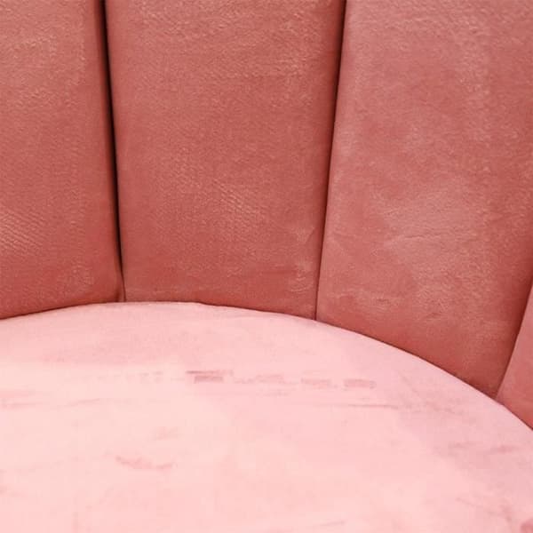 Stol - Ariel - Sammet - Rosé - Halvrund rygg - 1 plats