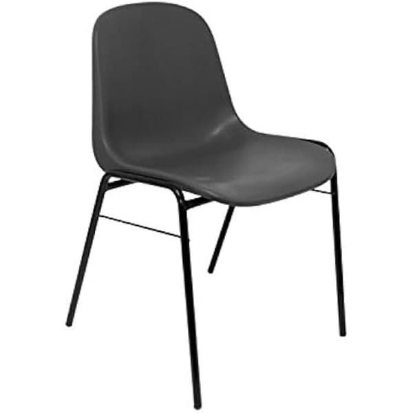 Set med 2 Alborea stolar - Piqueras y Crespo - Grå PVC - Ergonomisk och stapelbar