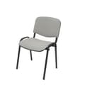 Miniatyrbild 2 av 2: Paket med 4 ergonomiska stolar, stapelbara, mångsidiga, svarta, konfidentiella, med svart struktur,