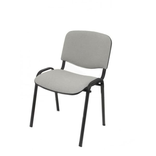 Paket med 4 ergonomiska stolar, stapelbara, mångsidiga, svarta, konfidentiella, med svart struktur,