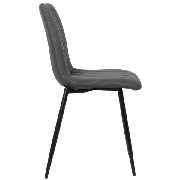 Set med 4 Stolar för Matplats Dijon i Tyg eller Sammet - CLP - Kontemporär - Design - Mörkgrå - Metall