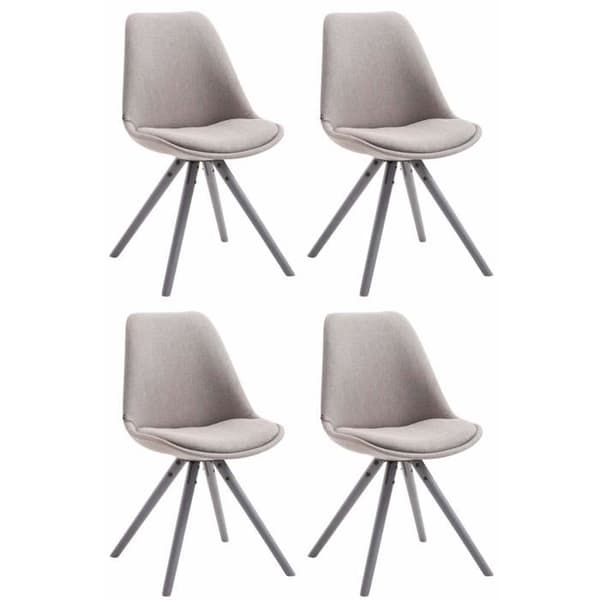 4-pack Matstolar - CLP - Toulouse i Tyg - Skandinavisk Design - Grå