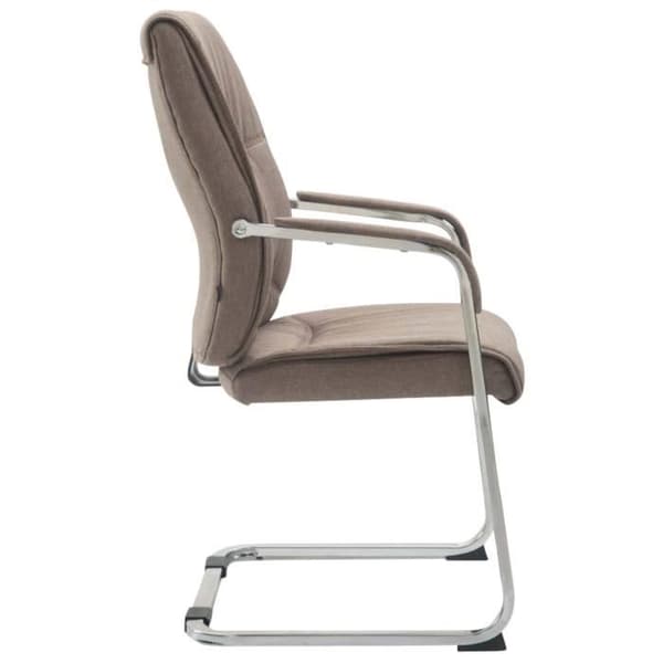 Chaises Cantilever XXL Anubis - CLP - Set med 2 - Taupe Tyg - Armstöd - Maxvikt 260 kg