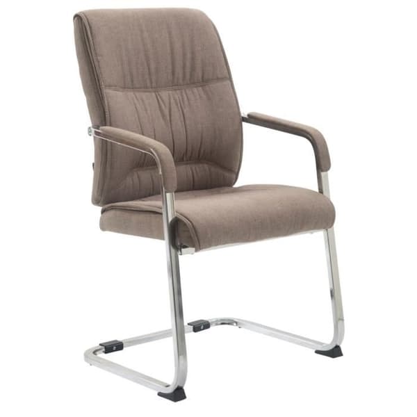 Chaises Cantilever XXL Anubis - CLP - Set med 2 - Taupe Tyg - Armstöd - Maxvikt 260 kg