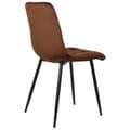 Miniatyrbild 4 av 4: Set av fyra matsalsstolar Tilde - CLP - Brun-velour - Samtida - Design - Inomhus