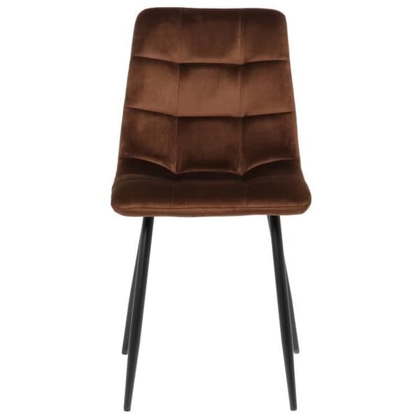 Set av fyra matsalsstolar Tilde - CLP - Brun-velour - Samtida - Design - Inomhus