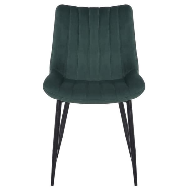 Set med 2 Rahden Matstolar i Sammet - CLP - Grön - Modern Skandinavisk Stil