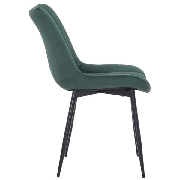 Set med 2 Rahden Matstolar i Sammet - CLP - Grön - Modern Skandinavisk Stil