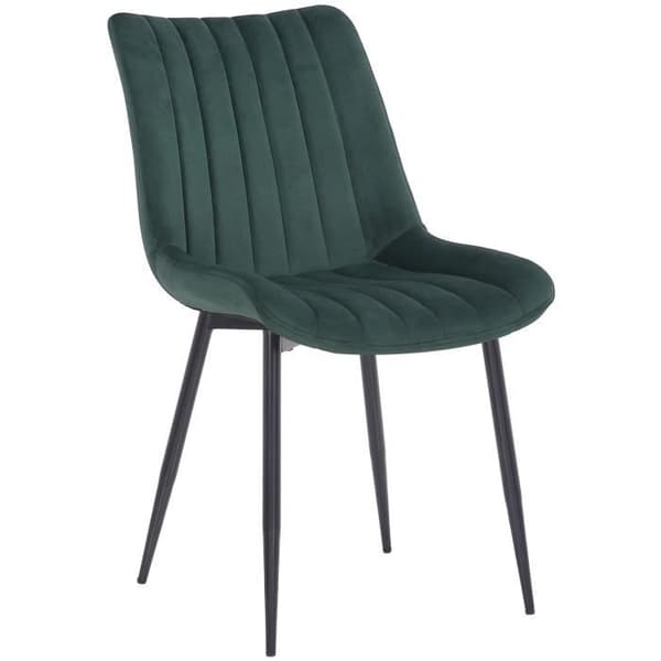 Set med 2 Rahden Matstolar i Sammet - CLP - Grön - Modern Skandinavisk Stil