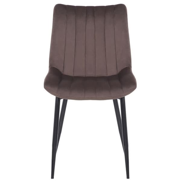 Matsalstolar Rahden i Sammet - CLP - 2-pack - Svart Metall - Brun