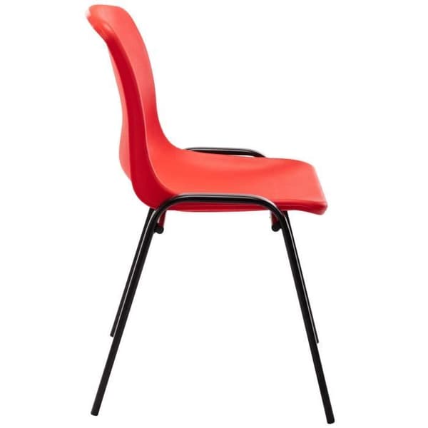 Paket med 4 stapelbara stolar Nowra - CLP - Röd - Plast - Metall - Nutida - Design
