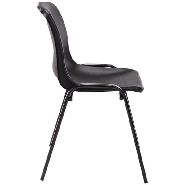 Set med 4 stapelbara stolar Nowra - CLP - Svart - Metall - Plastik