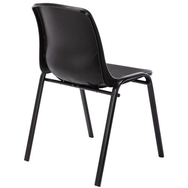 Set med 4 stapelbara stolar Nowra - CLP - Svart - Metall - Plastik