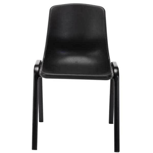 Set med 4 stapelbara stolar Nowra - CLP - Svart - Metall - Plastik