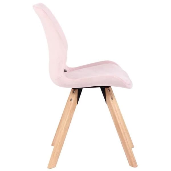 Matsalsstol - Luna - Rosa Sammet - Skandinavisk Design - Träben - Optimal Komfort