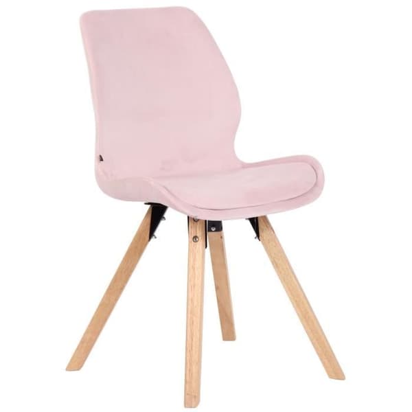 Matsalsstol - Luna - Rosa Sammet - Skandinavisk Design - Träben - Optimal Komfort