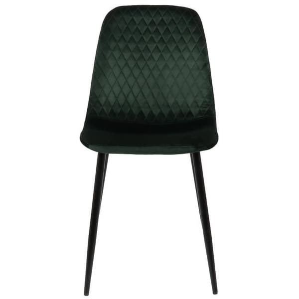 Set med 4 Giverny Matstolar i Tyg eller Sammet - CLP - Design - Kontemporär - Grön - Metall
