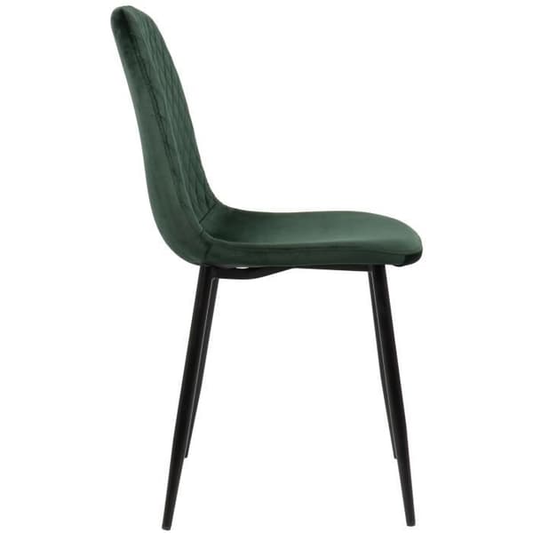 Set med 4 Giverny Matstolar i Tyg eller Sammet - CLP - Design - Kontemporär - Grön - Metall