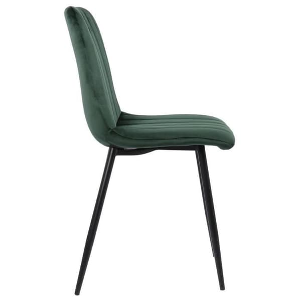 Set om 4 Matstolar Dijon i Tyg eller Sammet - CLP - Samtida - Design - Grön