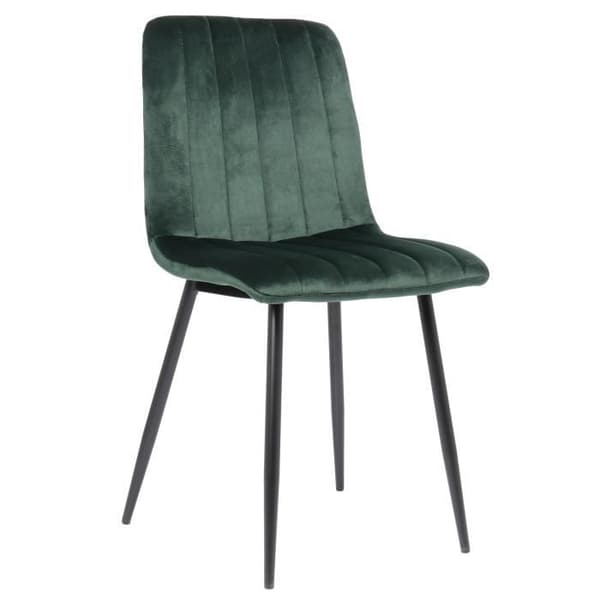Set om 4 Matstolar Dijon i Tyg eller Sammet - CLP - Samtida - Design - Grön