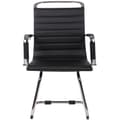 Miniatyrbild 3 av 4: Chairs cantilever Balve - CLP - Set of 2 - Black - Faux leather - Armrests in metal