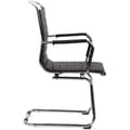 Miniatyrbild 4 av 4: Chairs cantilever Balve - CLP - Set of 2 - Black - Faux leather - Armrests in metal