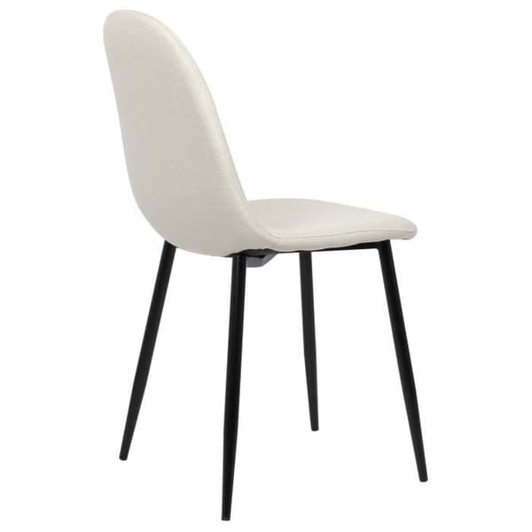 Set med 4 matstolar - CLP - Napier - Svart metallunderrede - Bekväm och designad