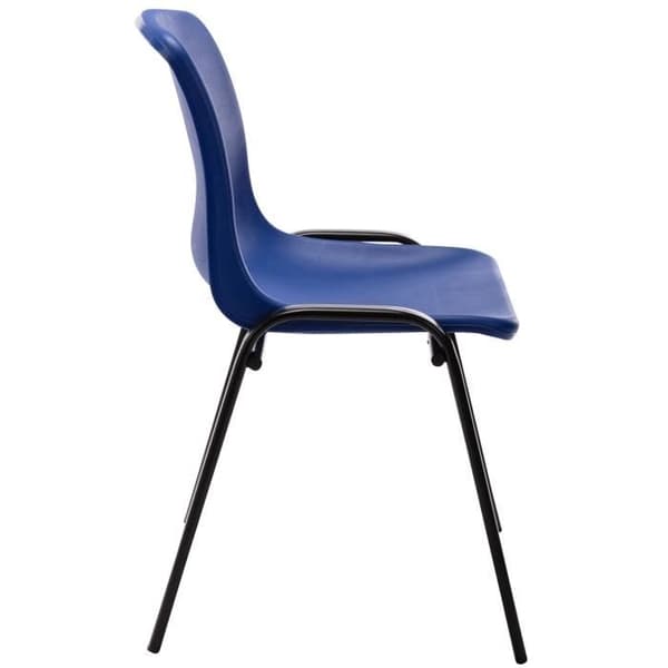 Set om 4 stapelbare stolar Nowra - CLP - Blå - Inomhus - Vuxen - Plast - Metall - Modern - Design