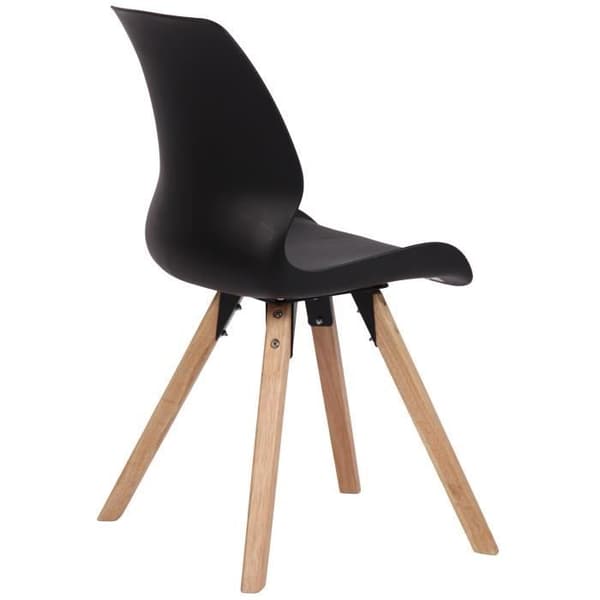 Matsalsstolar - Luna - Set om 2 - Skandinavisk design - Träpinnar - Svart