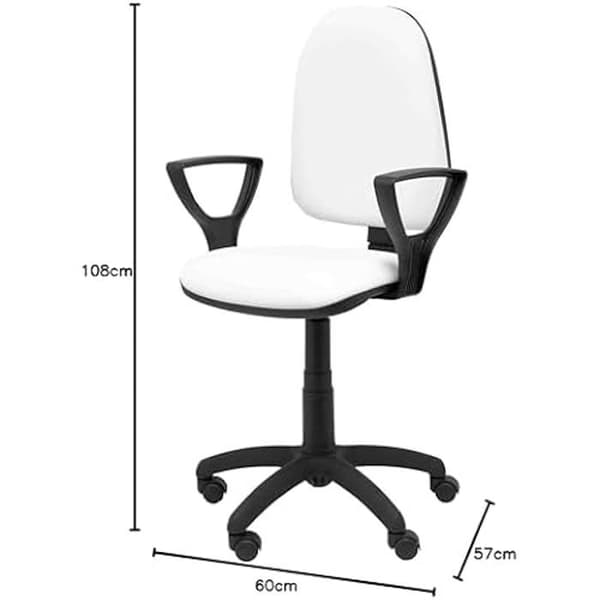 Stol i polypropen - Piqueras y Crespo - Vit - Ergonomiskt ryggstöd - Justerbar i höjdled