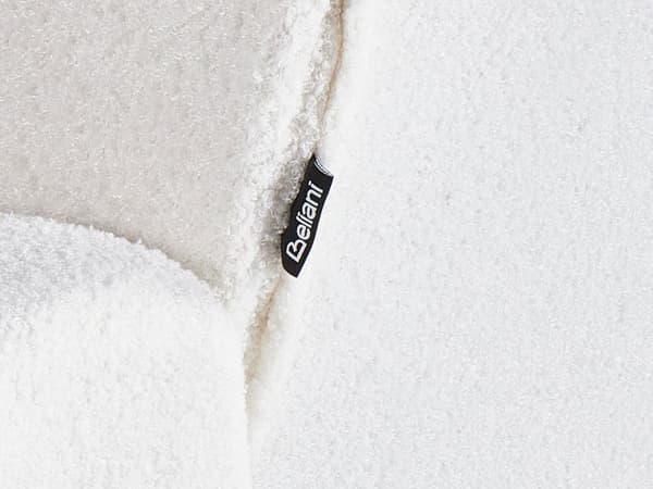 Chaiselong Hvid Boucle Daybed med Ryglæn Gæsteseng Multifunktionel Chaise med Splitback Sofa Moderne til Stuen med Sovefunktion