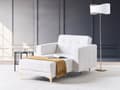Miniatyrbillede 2 af 11: Chaiselong Hvid Boucle Daybed med Ryglæn Gæsteseng Multifunktionel Chaise med Splitback Sofa Moderne til Stuen med Sovefunktion