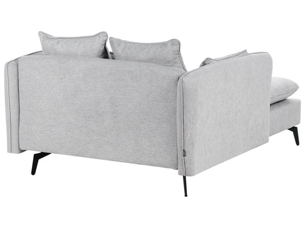 Schäslong Ljusgrå Klädsel Armstöd Kudde Ryggstöd Modern Design Symmetrisk Design Vardagsrum